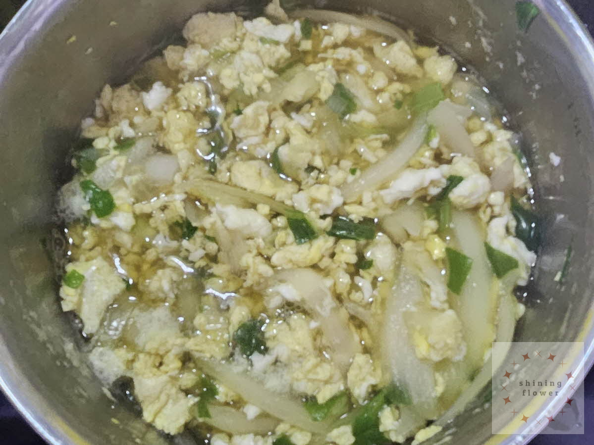 가츠동 소스-계란물-대파-양파