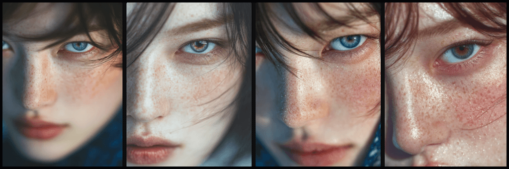 DSLR 85mm f/1.2 렌즈로 생성된 실사 스타일 초상화_Midjourney