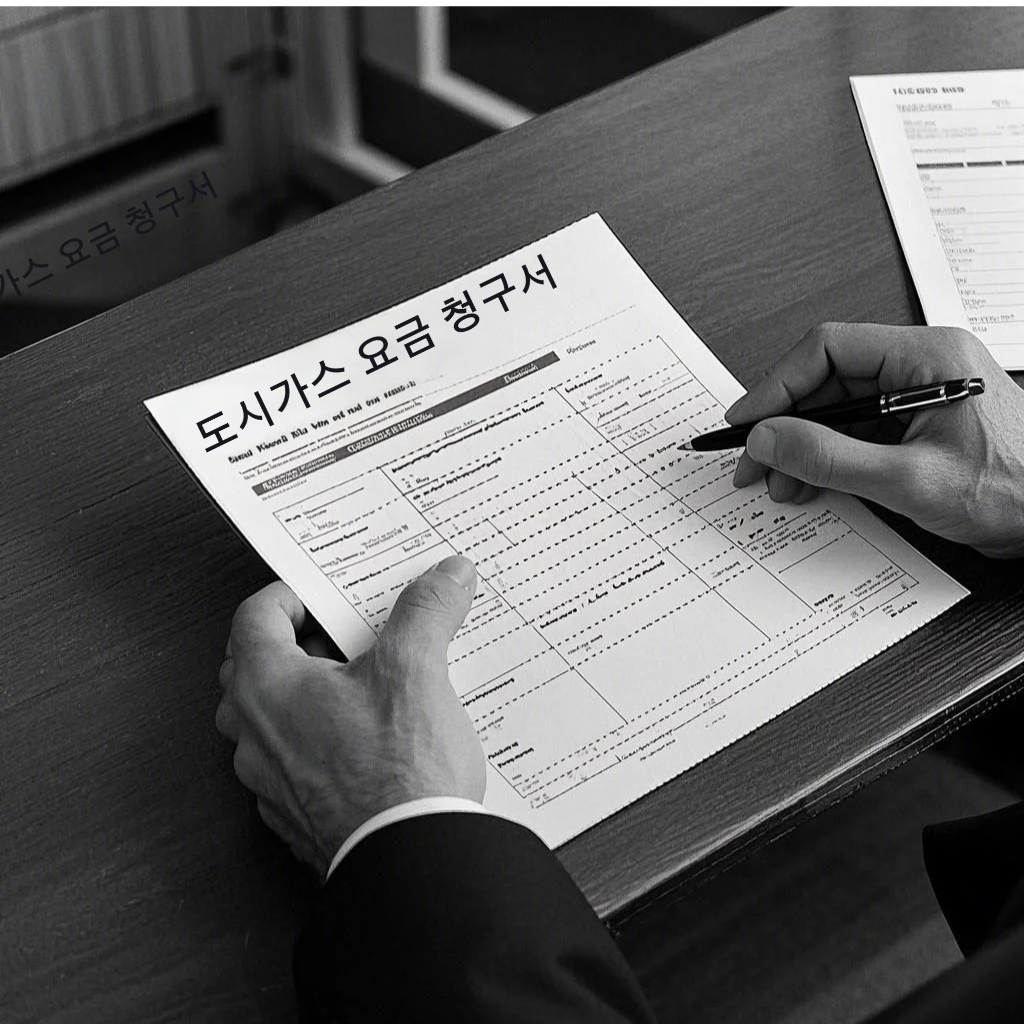 도시가스 요금 청구서 이미지 사진