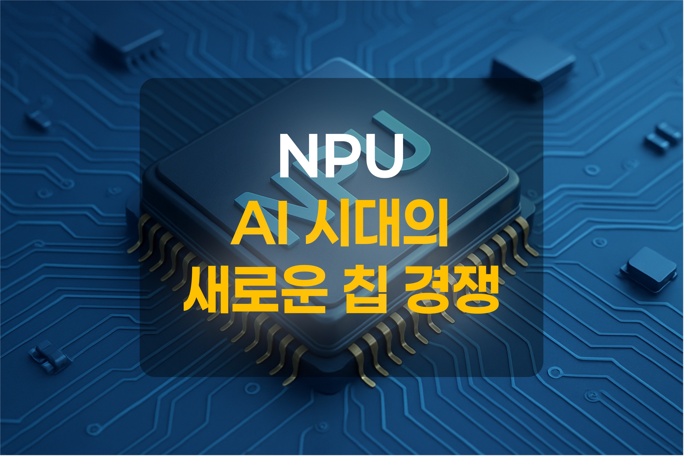 보드 위에 올려진 NPU의 이미지를 형상화한 그림과 텍스트
