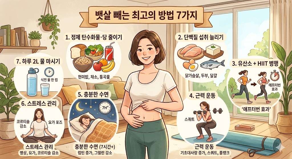 뱃살 빼는 방법 7가지