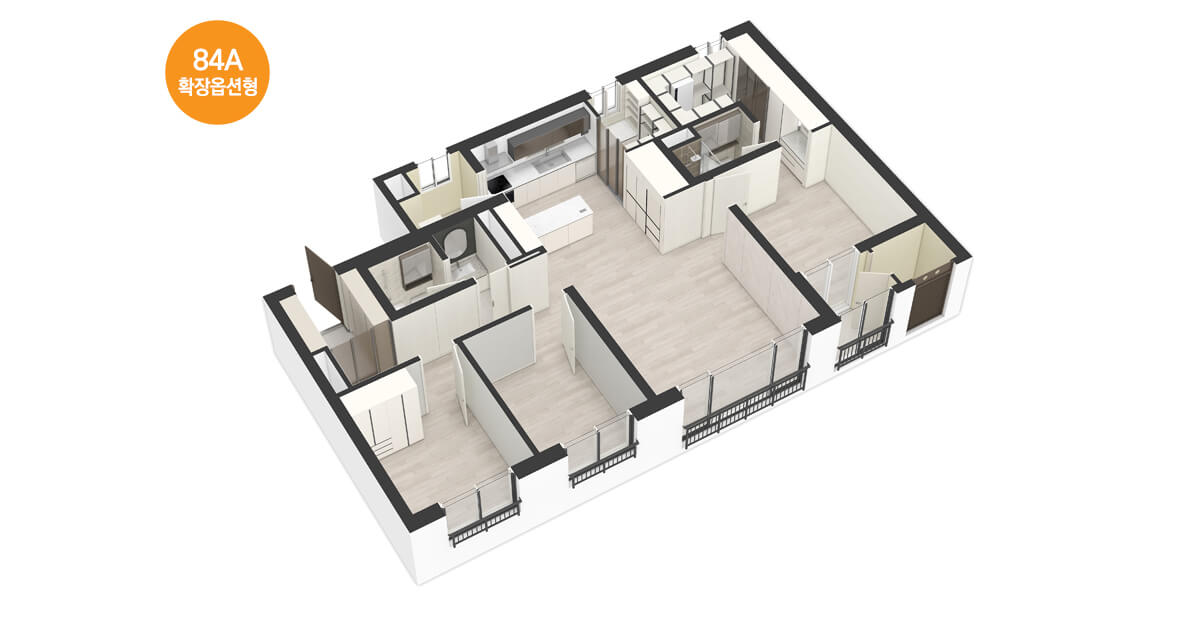판교테크노밸리 중흥 S-클래스 84A 평면도