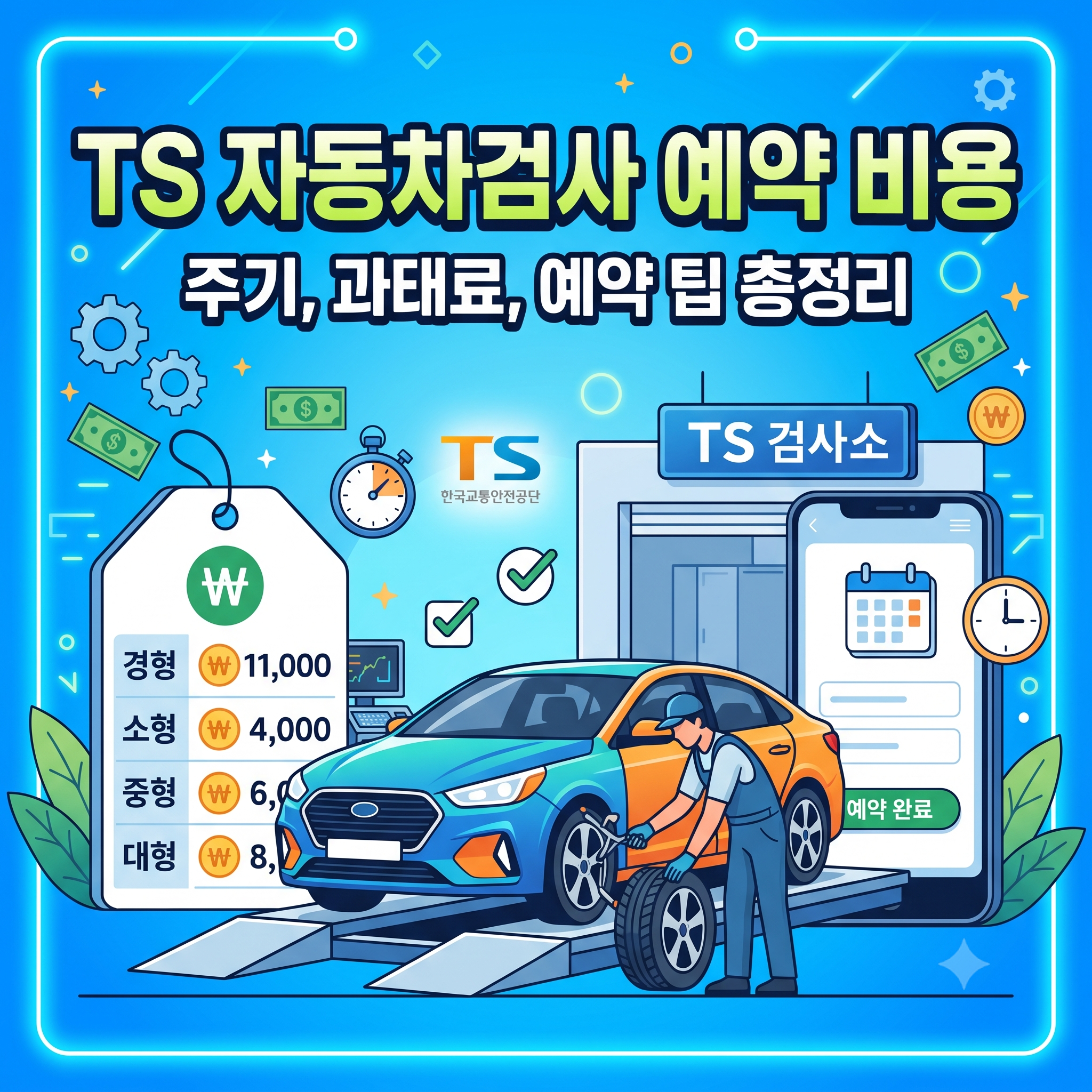 TS자동차검사 예약 비용 및 주기, 과태료 피하는 방법 총정리