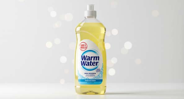 유리병 스티커 제거, 효과 좋은 방법 - 따뜻한 물 + 주방세제