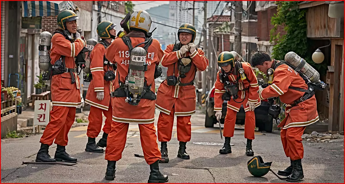 서부소방서 소방관들