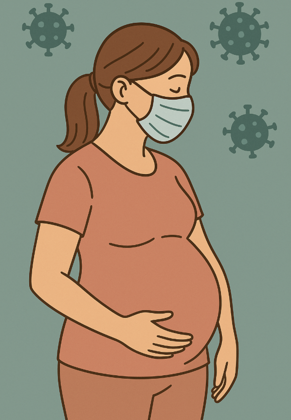 임산부 코로나 걸린 모습