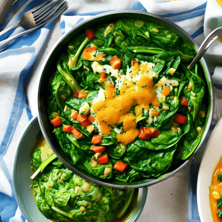 인기 있는 요리 레피시 시금치 요리