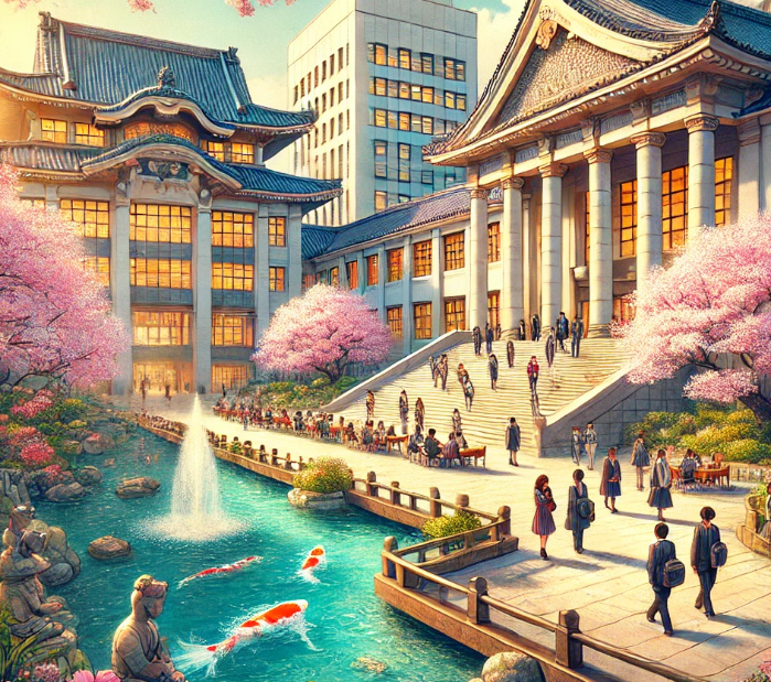 일본 대학 전경 사진