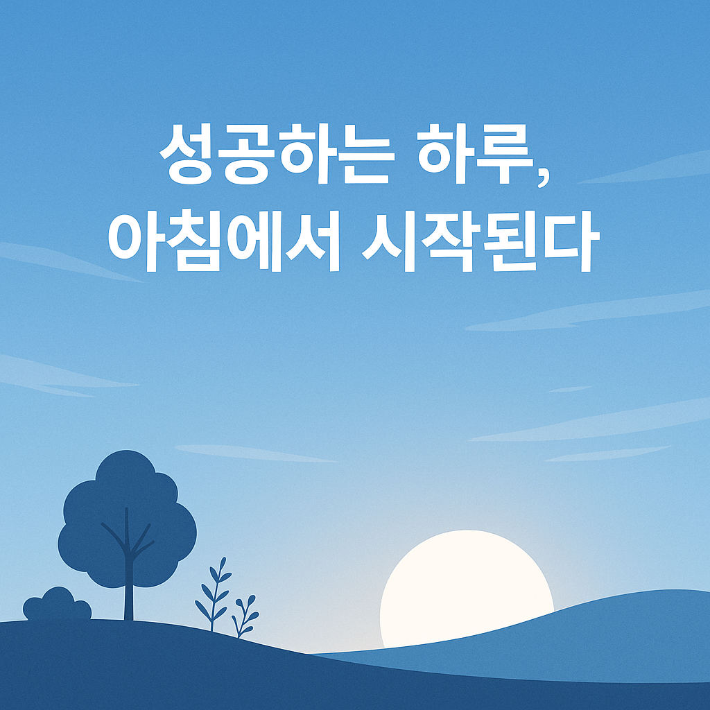 성공하는 하루, 아침에서 시작된다
