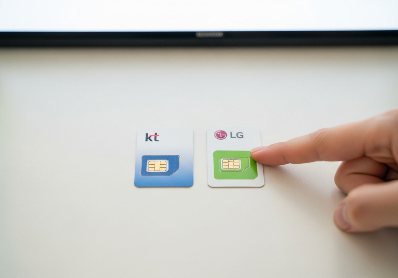 KT 바로유심과 LG 모두의원칩