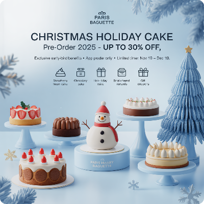 파리바게뜨 크리스마스 홀리데이 케이크 사전예약 이미지