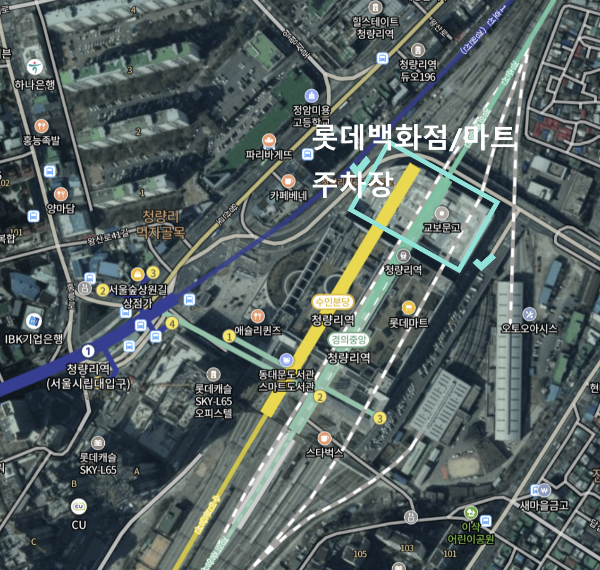 롯데백화점 /롯데마트 주차장 위치