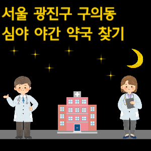 서울 광진구 구의동 심야 야간 24시 약국 찾기