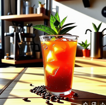 홈카페얼음컵그림