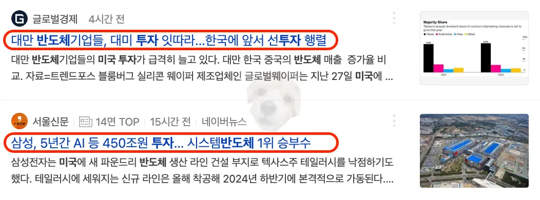 미국 반도체 투자 기사