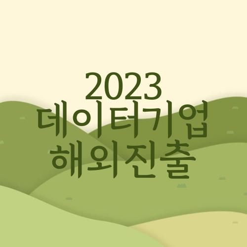 2023 데이터기업 해외진출
