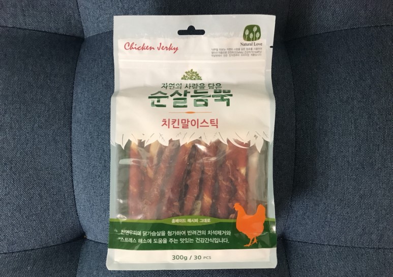 강아지간식 치킨말이스틱 자연의 사랑을 담은 순살득뿜!