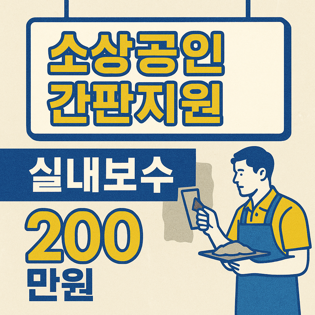 하나은행 소상공인 간판지원 실내보수 200만원