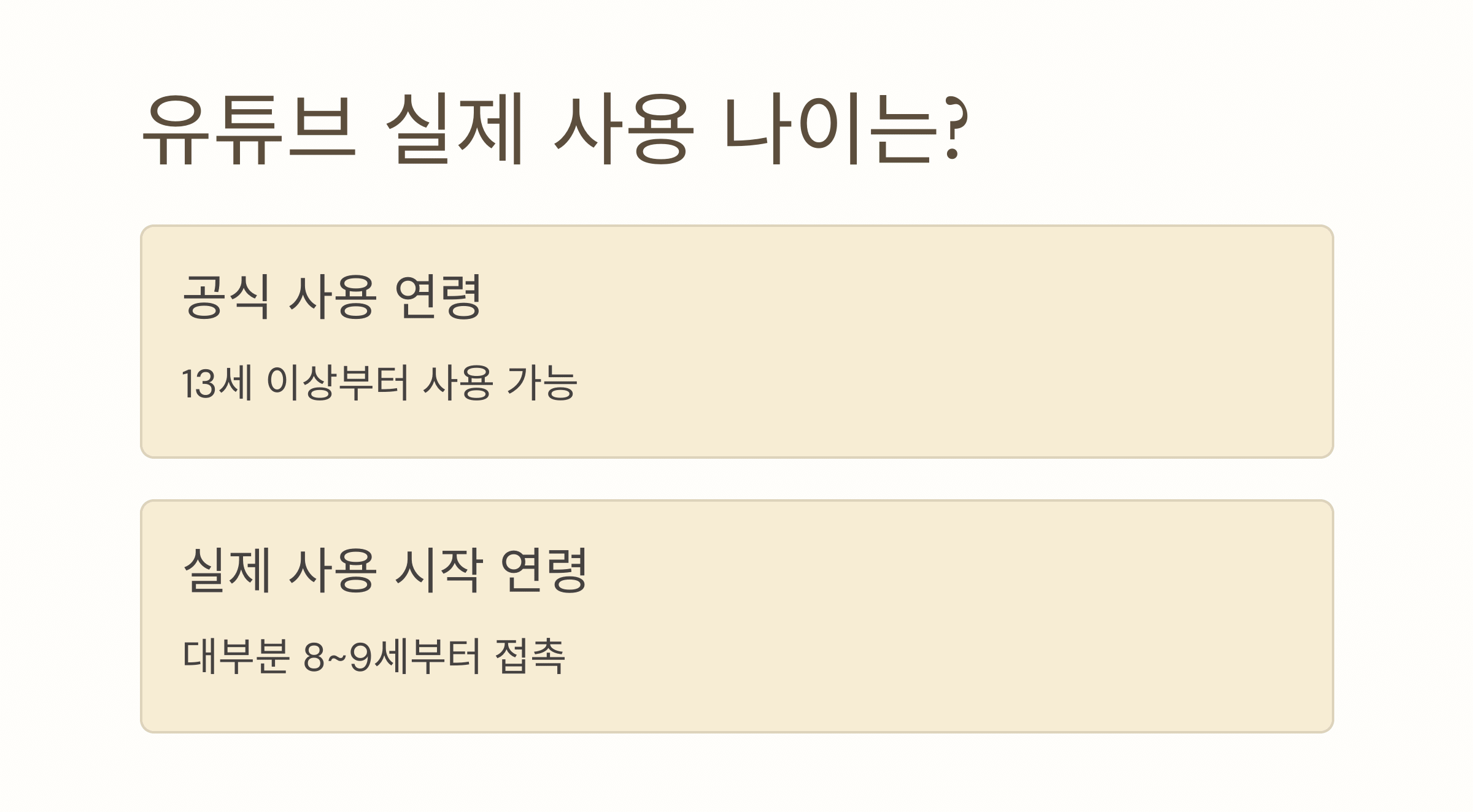 유튜브와 아이