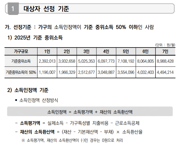 차상위 계층 인정 기준 안내 이미지