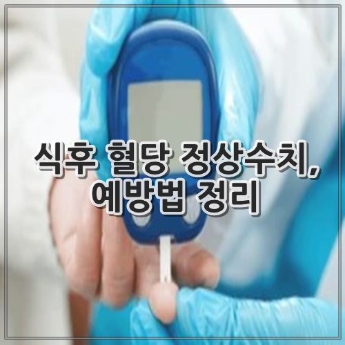 식후 혈당 정상수치, 예방법 정리