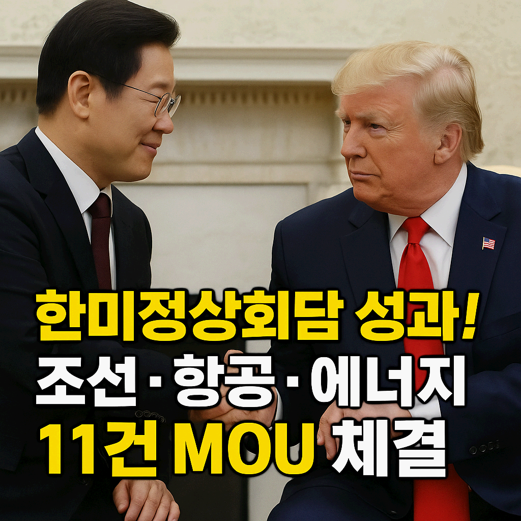 한미정상회담, 조선·에너지·항공 등 11건 MOU 체결…제조업 르네상스 신호탄
