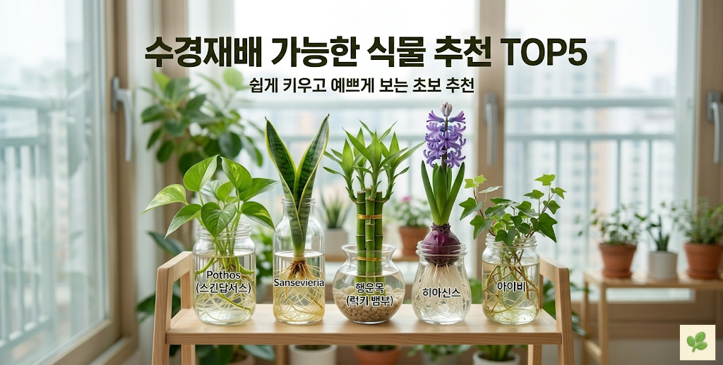 수경재배 가능한 식물 추천 TOP 5