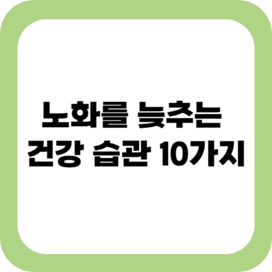 노화 방지