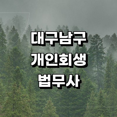 대구 남구 개인회생 법무사