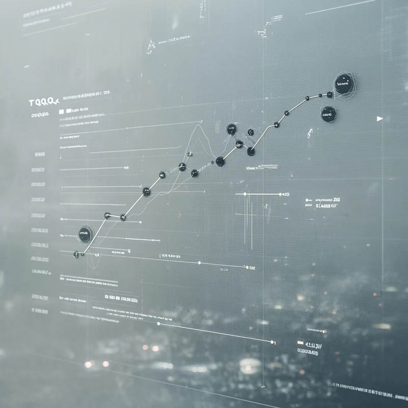 향후 TQQQ 주가의 변화를 예상한 그래프는 2025년부터 2040년까지 꾸준한 성장 가능성을 시각적으로 보여줍니다. 주요 전환점을 강조하며 금융 세계에 대한 낙관적 전망을 제시합니다.