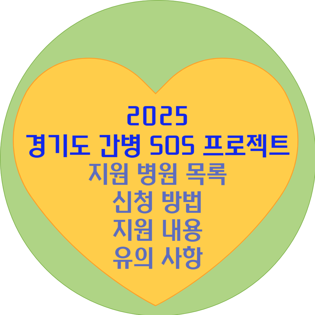2025 경기도 간병 SOS 프로젝트 지원 병원 목록, 신청 방법, 지원 내용, 유의사항