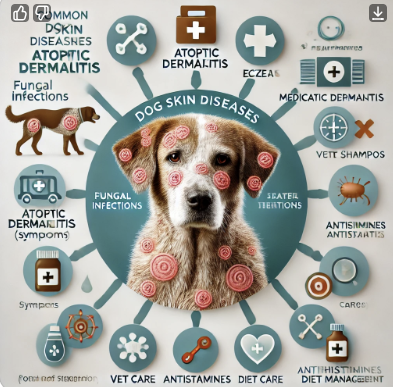 강아지 피부병(곰팡이 감염, 습진,아토피)치료법과 예방법 관련 사진
