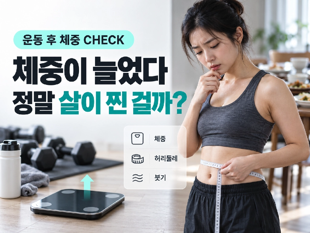 근력운동 후 체중 증가, 살이 찐 걸까? 명절 뒤 허리둘레&middot;붓기