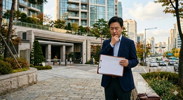 부동산 양도세 탈루 고민하는 계약서 들고 있는 남성