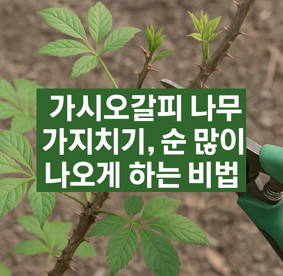 가시오갈피 나무 가지치기, 순 많이 나오게 하는 비법
