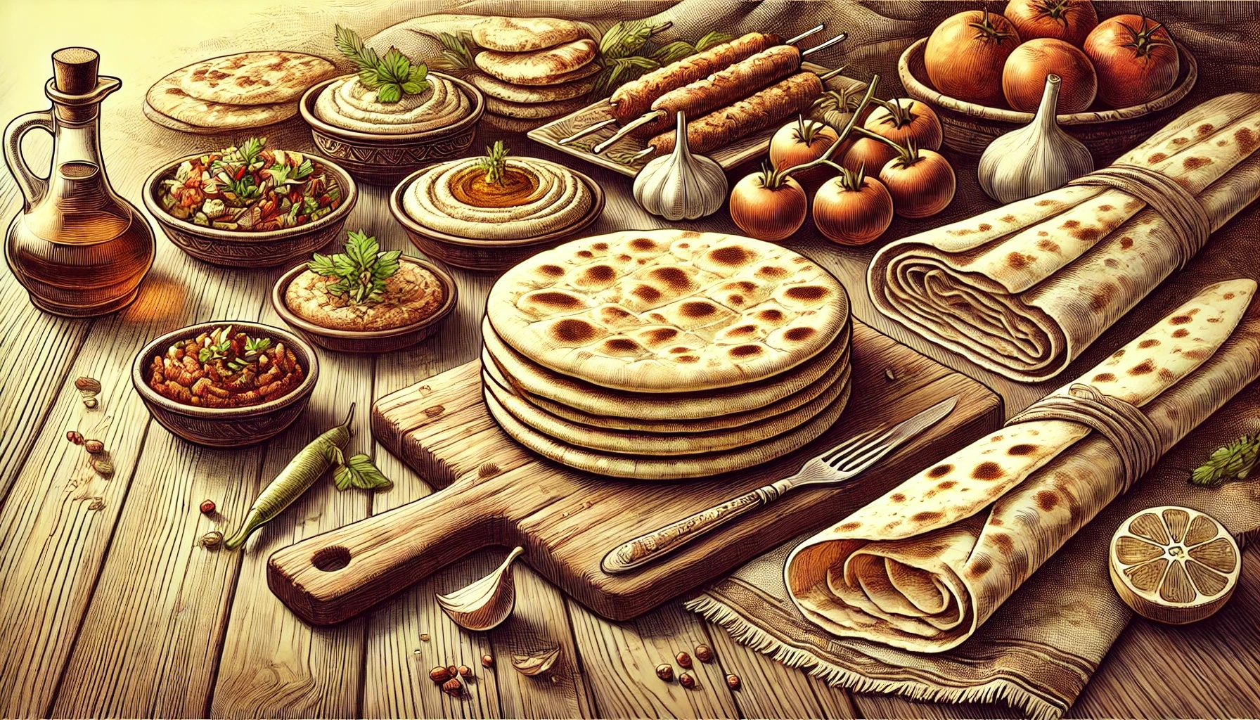 납짝빵 피타와 라바시, 지역적 다양성