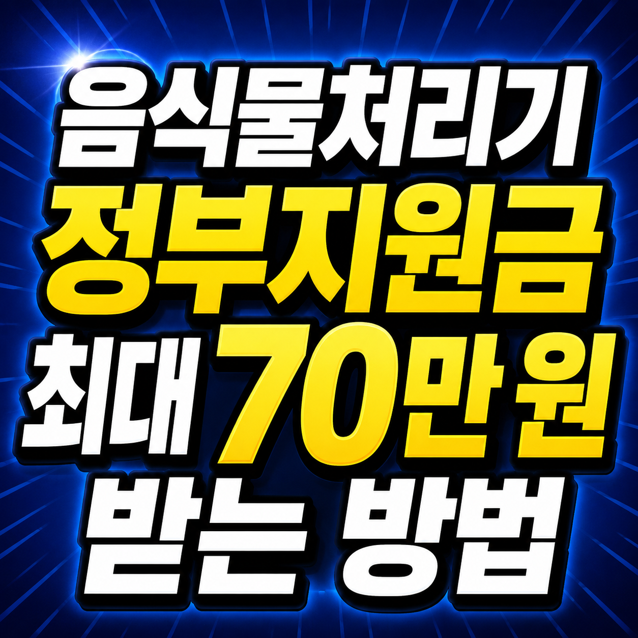 음식물처리기 정부지원금