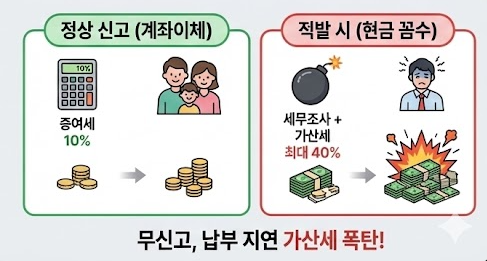 현금증여 무신고 가산세