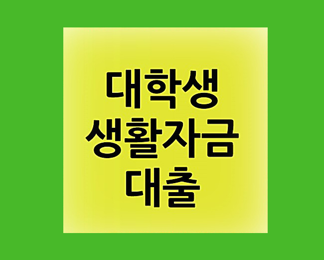 대학생 생활자금 대출