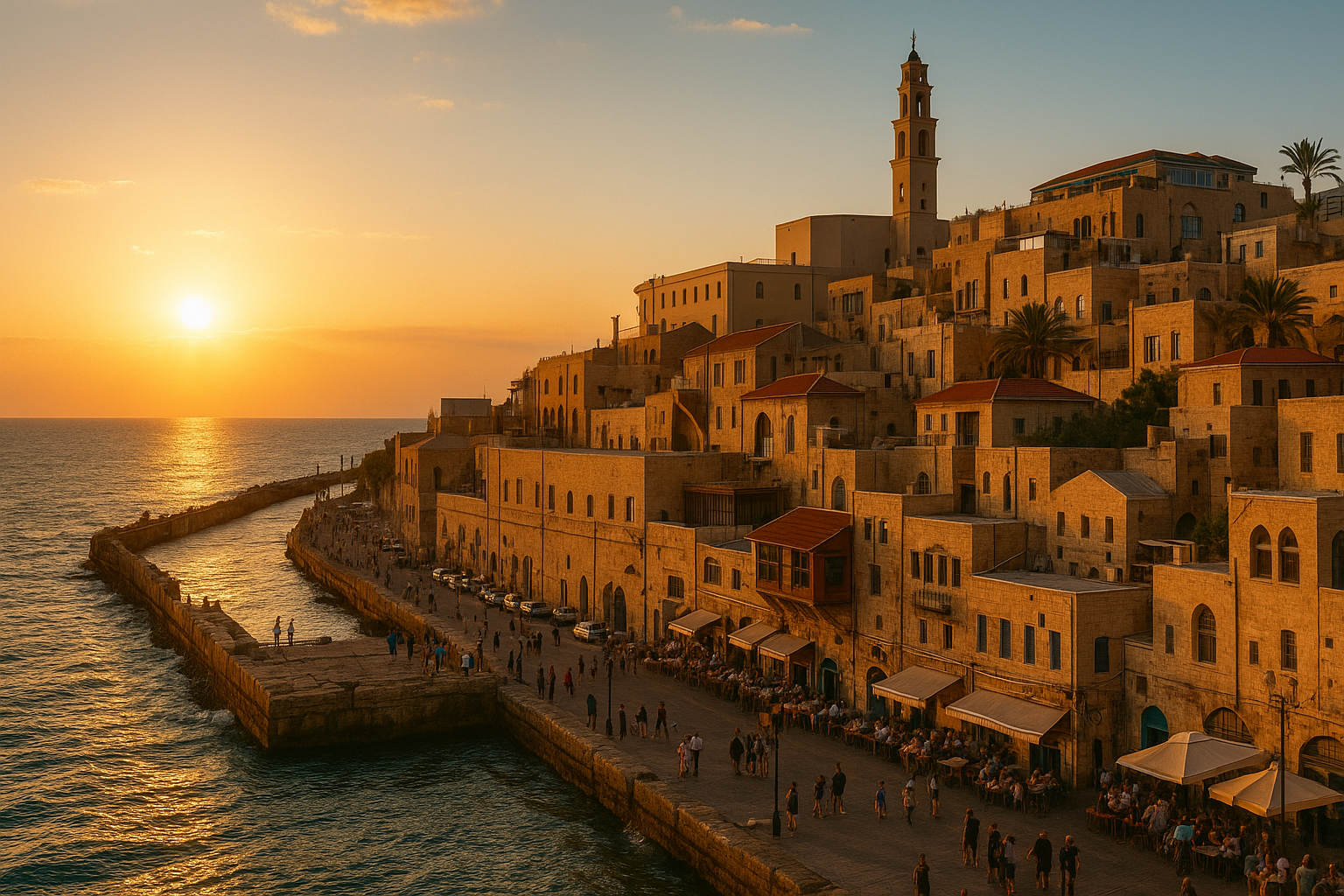 델아비브 요파항구 사진