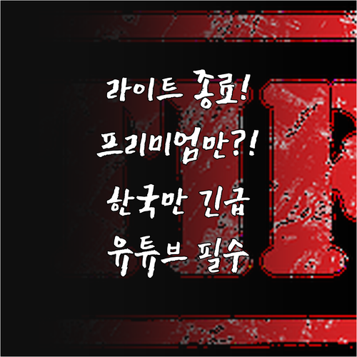 유튜브 라이트 서비스 종료 한국 시장..