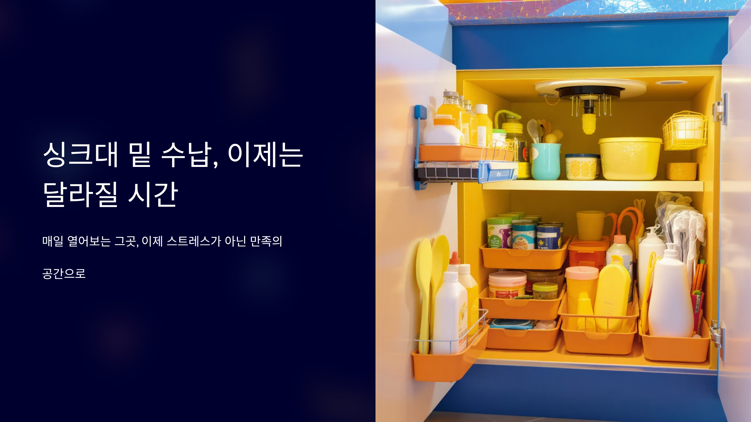 싱크대 밑 정리 어떻게 하면 깔끔하게 수납할까?