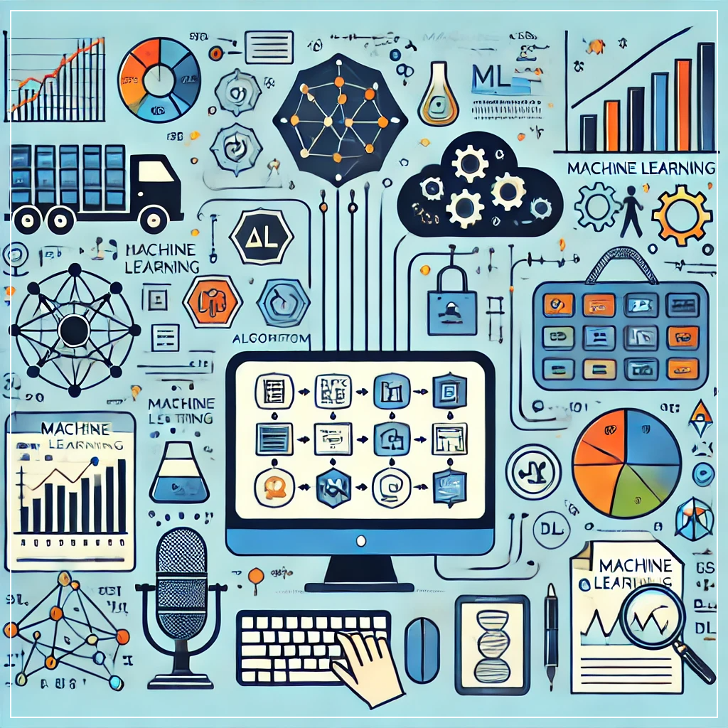 머신 러닝의 개념을 표현한 이미지