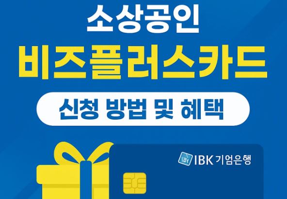 비즈플러스카드 지원대상, 절차