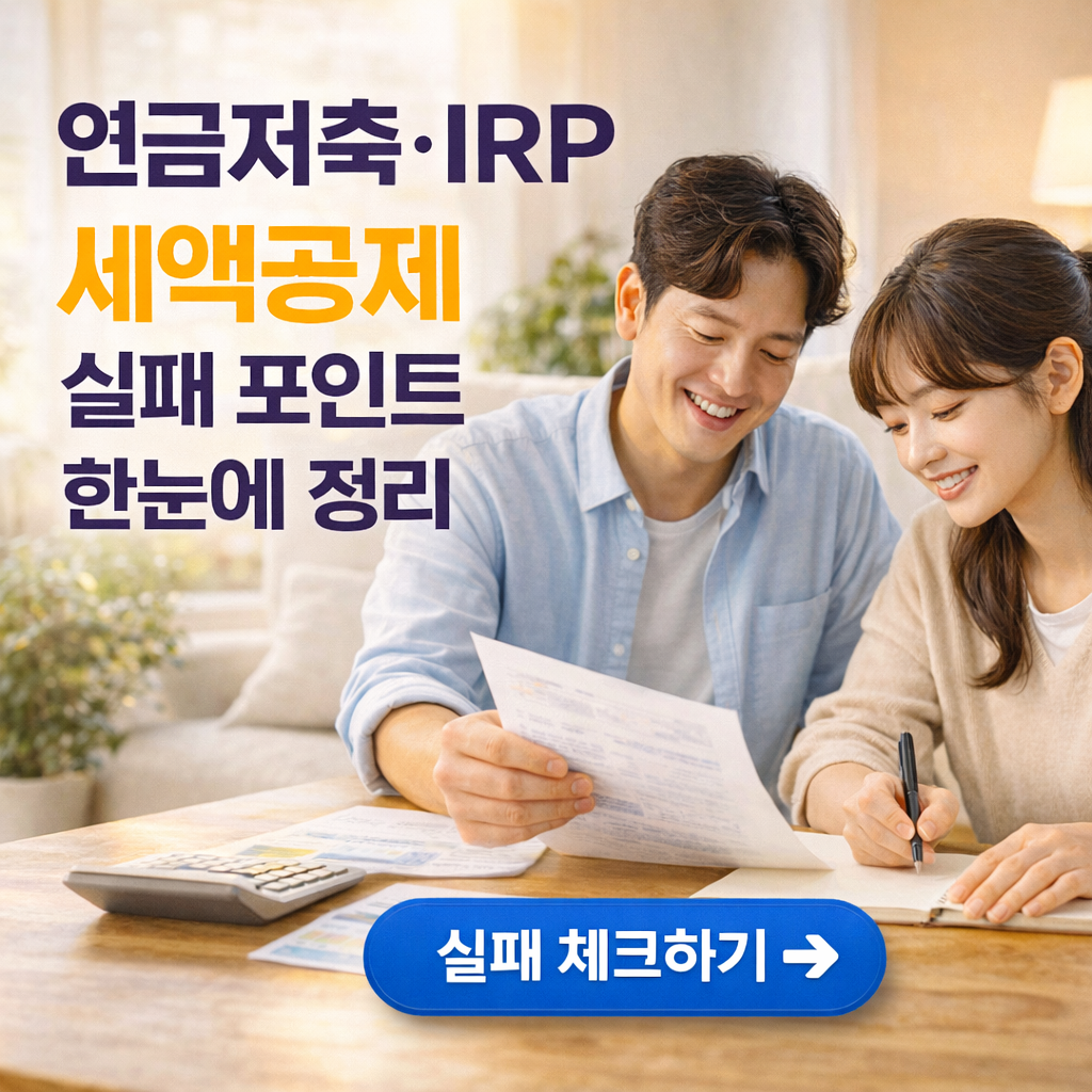 연금저축·IRP 세액공제 실패 사례 정리: 한도 오해로 환급이 줄어드는 지점 한눈에