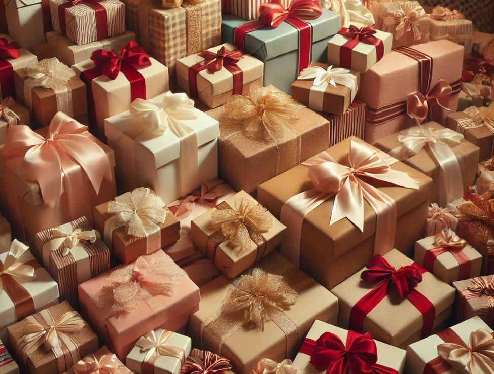 선물이 한가득 있다.