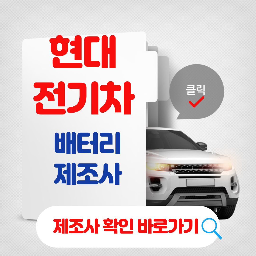 현대전기차 배터리 제조사 확인 바로가기