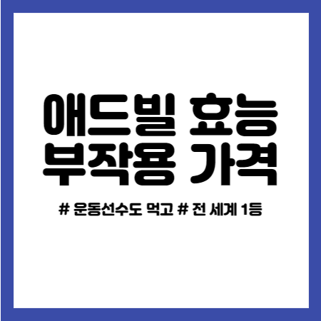 애드빌 효능 부작용 가격