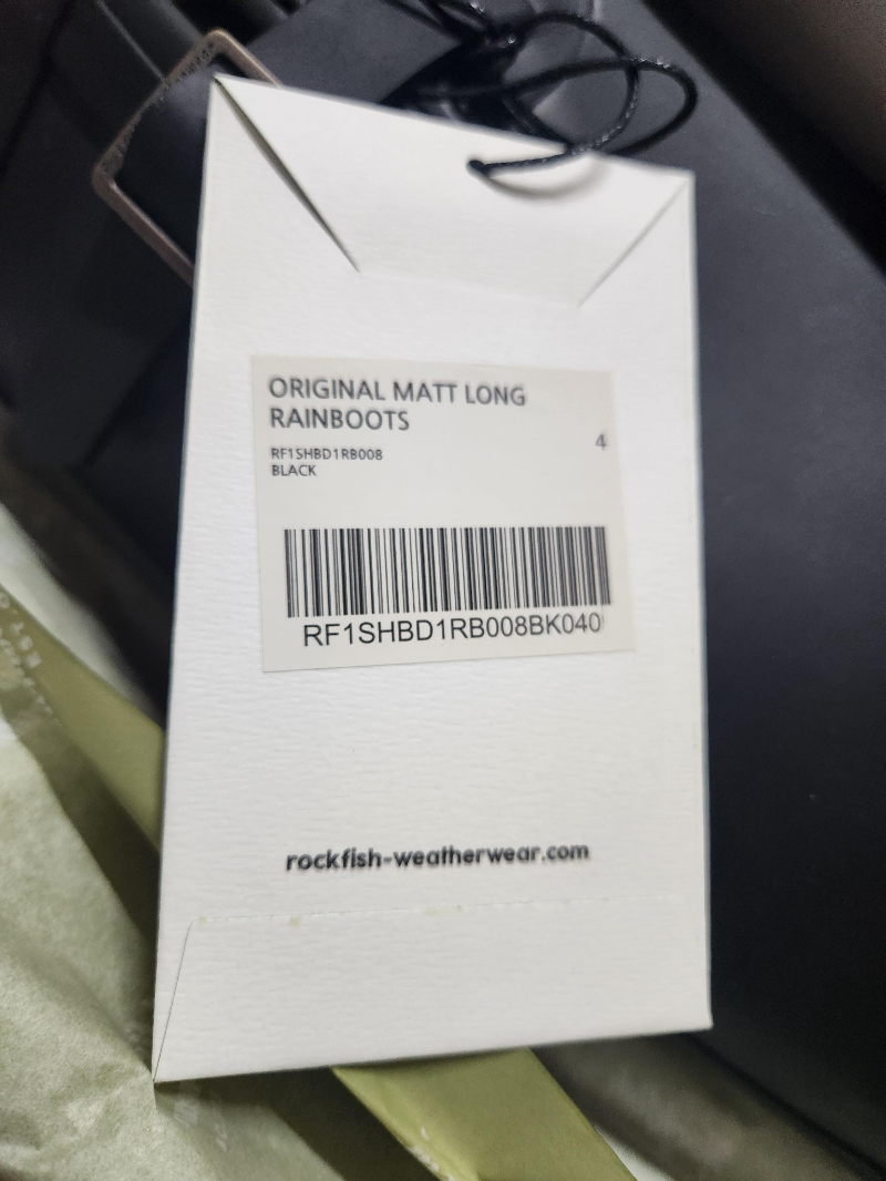 락피쉬 레인부츠 오리지널 레인부츠 롱 블랙