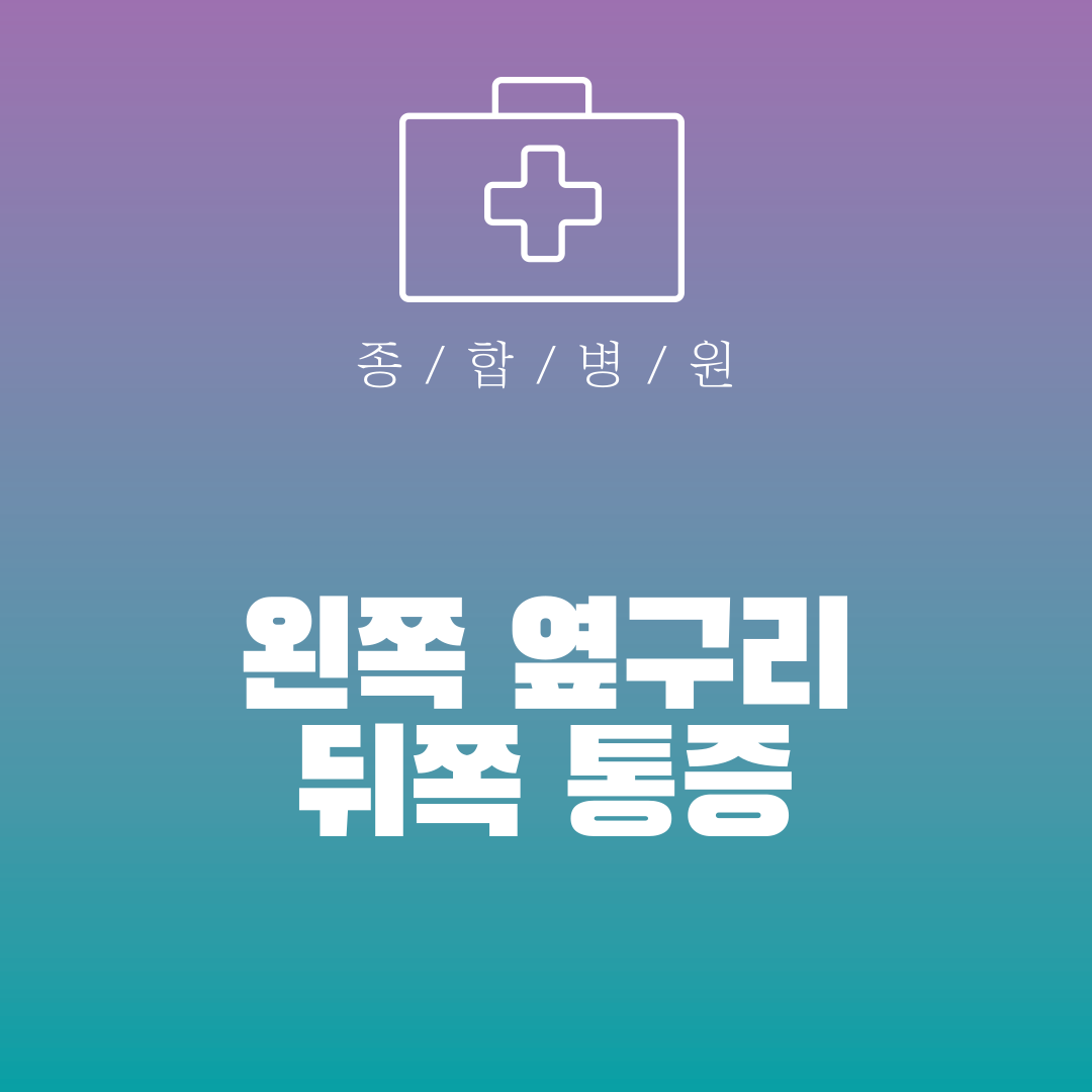 왼쪽 옆구리 뒤쪽 통증